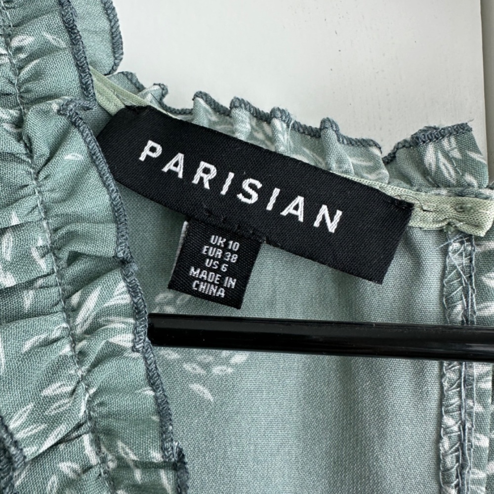 ASOS Sage Green Ruffle Dress - Picture 2 of 4